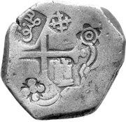 4 Reales - Felipe IV Sumenep countermark reverse image