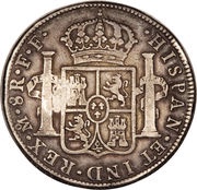8 Reales - Carlos III Madura star countermark reverse image