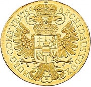 10 Ducats - Maria Theresia Vienna, Austria, 1754 reverse image