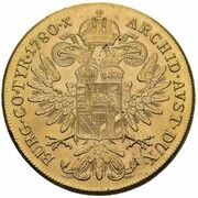 20 Ducats - Maria Theresia Posthumous, Austria, 1780 reverse image