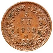 5⁄10 Kreuzer Small eagle reverse image