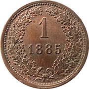 1 Kreuzer Larger eagle reverse image