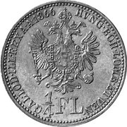 ¼ Florin - Francis Joseph I reverse image