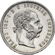 ¼ Florin - Francis Joseph I obverse image