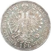 1 Florin - Francis Joseph I, Austria, 1867-1872 reverse image