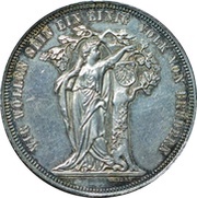 1 Thaler - Francis Joseph I Third German Shooting Festival, Austria, 1868 reverse image