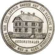 1 Gedenkthaler - Francis Joseph I Opening of the Carl Ludwig House, Austria, 1877 reverse image
