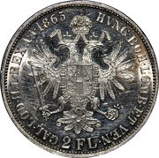 2 Florins - Francis Joseph I reverse image