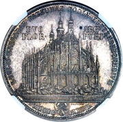 2 Gulden - Francis Joseph I Kuttenberg mines, Austria, 1887 reverse image