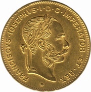4 Florins / 10 Francs - Francis Joseph I obverse image