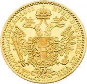 1 Ducat - Francis Joseph I, Austria, 1860-1865 reverse image