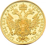 1 Ducat - Francis Joseph I, Austria, 1867-1872 reverse image