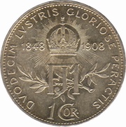 1 Corona - Francis Joseph I Reign, Austria, 1908 reverse image