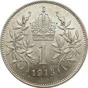 1 Corona - Francis Joseph I, Austria, 1912-1916 reverse image