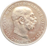 2 Corona - Francis Joseph I aluminium pattern obverse image