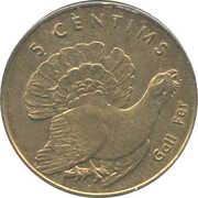 5 Cèntims Eurasian Capercaillie reverse image