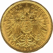 10 Corona - Francis Joseph I, Austria, 1909-1912 reverse image