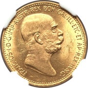 20 Corona - Francis Joseph I Reign obverse image