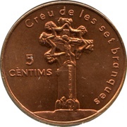 5 Cèntims Cross of Seven Arms, Andorra, 2003 reverse image