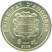 5 Cèntims Pope John Paul II obverse image