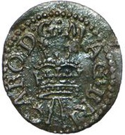 1 Farthing - Charles I Richmond issue; type 9 obverse image
