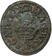 1 Farthing - Charles I Richmond issue; type 12 obverse image
