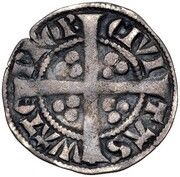 ½ Penny - Edward I Second coinage, Class I; Waterford, Ireland, 1279-1284 reverse image