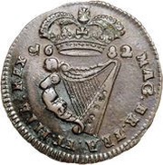 ½ Penny - Charles II small letters, Ireland, 1681-1684 reverse image