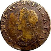 ½ Penny - James II Limerick Siege Coinage obverse image