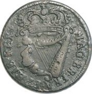 ½ Penny - William III, Ireland, 1696 reverse image