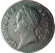 ½ Penny - George II obverse image
