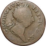 ½ Penny - George III long bust type obverse image