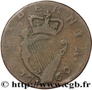 ½ Penny - George III long bust type, Ireland, 1769 reverse image