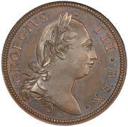 ½ Penny - George III obverse image