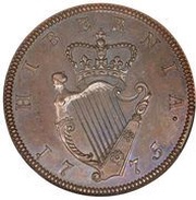 ½ Penny - George III, Ireland, 1774-1782 reverse image