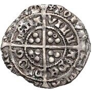 1 Groat - Edward IV Light cross coinage; Drogheda, Ireland, 1472-1478 reverse image