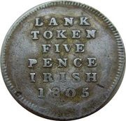 5 Pence - George III Bank of Ireland - Token Coinage, Ireland, 1805-1806 reverse image