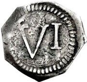 Six Pence - Cork Refuge, Ireland, 1647 reverse image