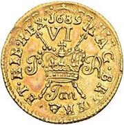 6 Pence - James II Gun Money Large Coinage reverse image
