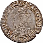 1 Shilling - Elizabeth I Second coinage obverse image