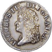 12 Pence - James II Gun Money Coinage; Silver Proof Issue obverse image