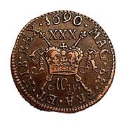 30 Pence - James II Gun Money Small Coinage reverse image