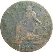 ½ Penny Dublin obverse image