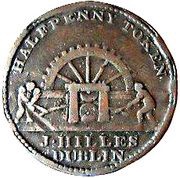 ½ Penny Dublin - Hilles Ironmongers obverse image