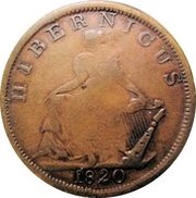 ½ Penny Hibernicus reverse image