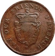 1 Penny Irish non-local reverse image
