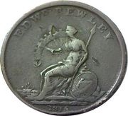 1 Penny Wellington - Edward Bewley reverse image