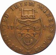 ½ Penny Associated Irish Miners reverse image