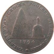 ½ Penny Dublin - Talbort Fyan, Ireland, 1794 reverse image