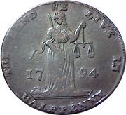 ½ Penny Dublin L and R obverse image